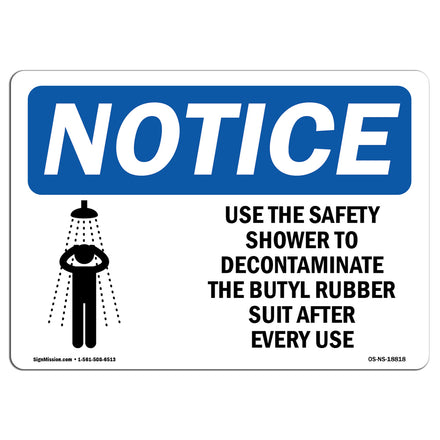 Use The Safety Shower To Decontaminate