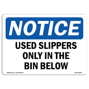 Used Slippers Only In The Bin Below