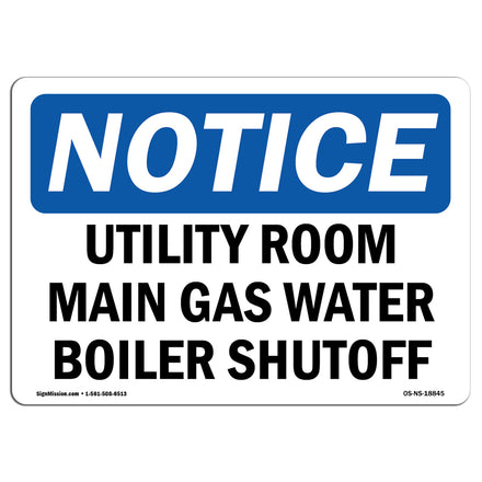 Utility Room Main Gas Water Boiler Shutoff