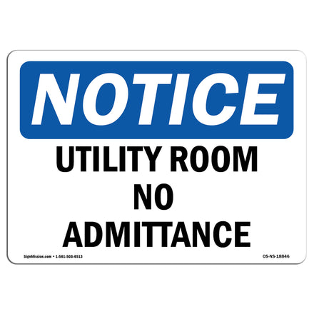 Utility Room No Admittance