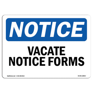 Vacate Notice Forms