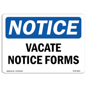 Vacate Notice Forms