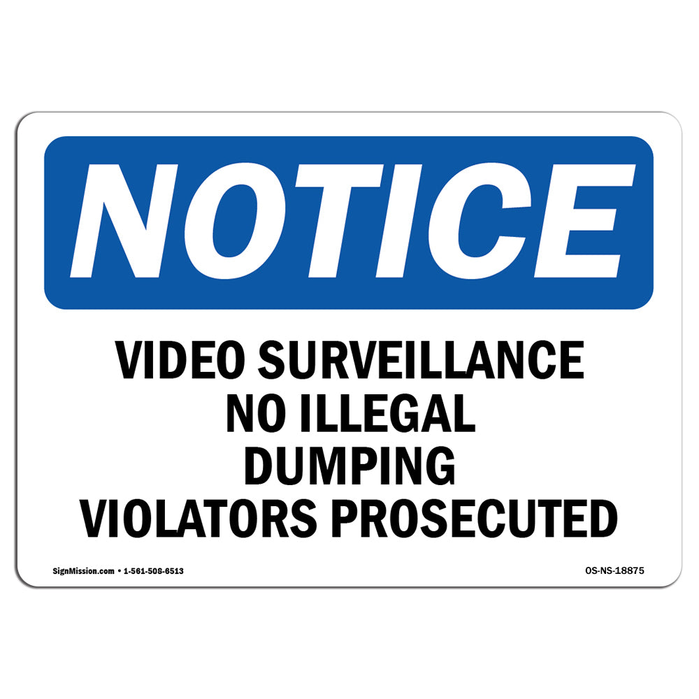 Video Surveillance No Illegal Dumping Violators
