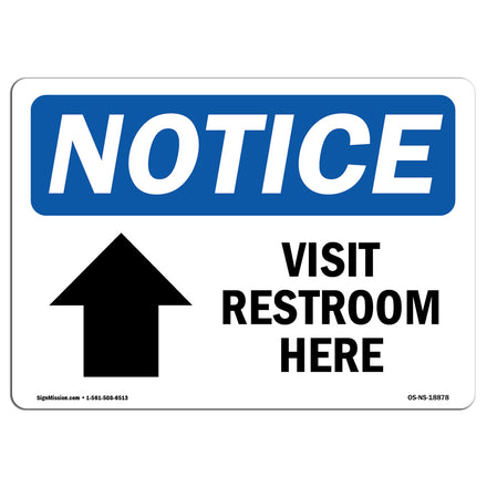 Visit Restroom Here [Up Arrow]