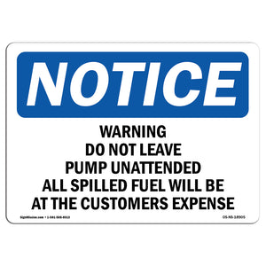 Warning Do Not Leave Pump Unattended All