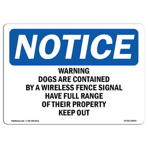 Warning Dogs Are Contained By A Wireless