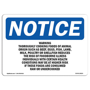 Warning Thoroughly Cooking Foods Of Animal