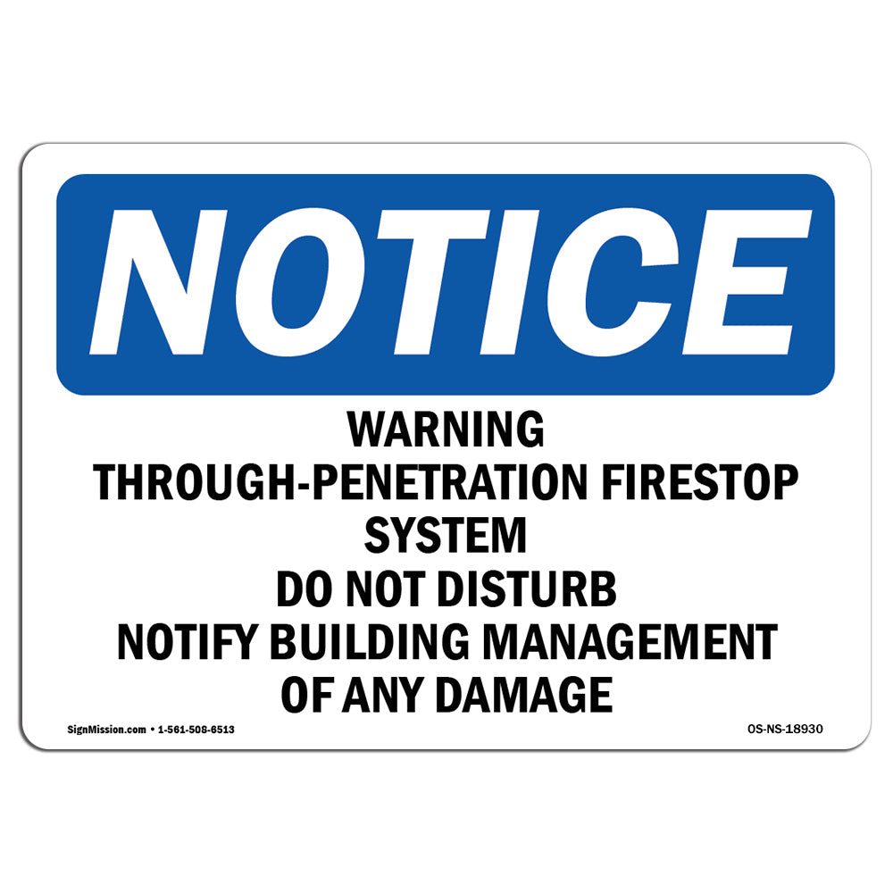 Warning Through-Penetration Firestop System