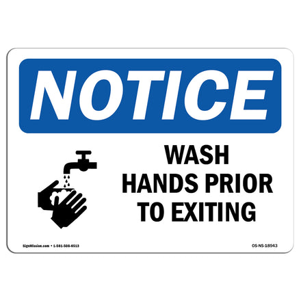 Wash Hands Prior To Exiting