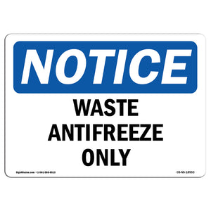 Waste Antifreeze Only