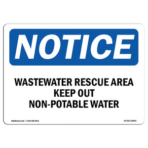 Wastewater Reuse Area Keep Out Non-Potable Water