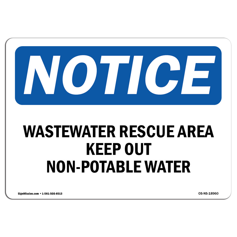 Wastewater Reuse Area Keep Out Non-Potable Water