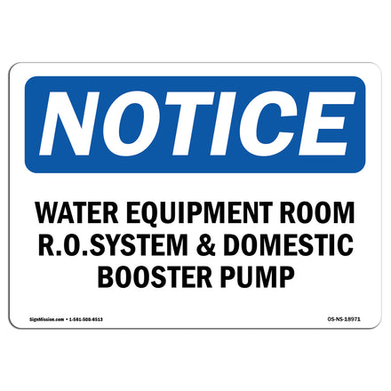 Water Equipment Room R.O. System & Domestic