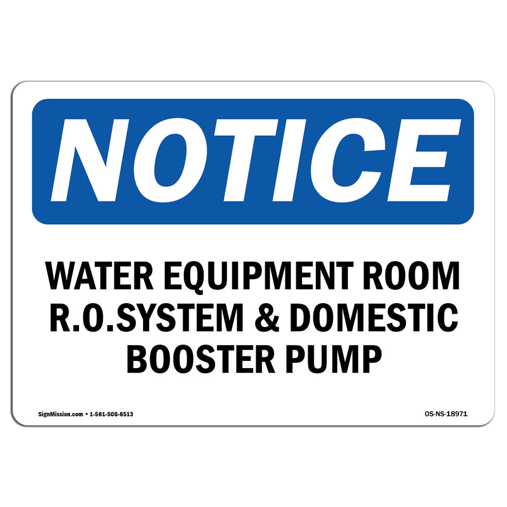 Water Equipment Room R.O. System & Domestic