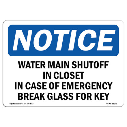 Water Main Shutoff In Closet In Case Of