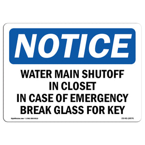 Water Main Shutoff In Closet In Case Of