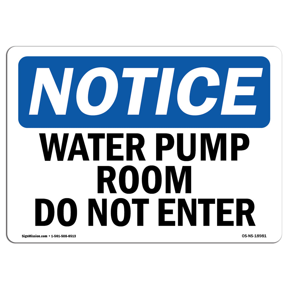 Water Pump Room Do Not Enter