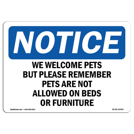 We Welcome Pets But Please Remember Pets