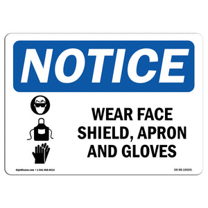 Wear Face Shield, Apron And Gloves