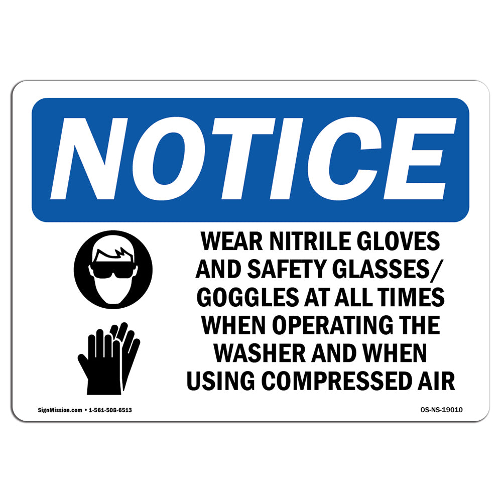 Wear Nitrile Gloves And Safety