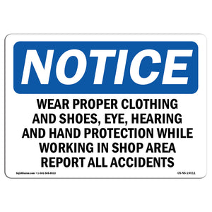 Wear Proper Clothing And Shoes, Eye, Hearing