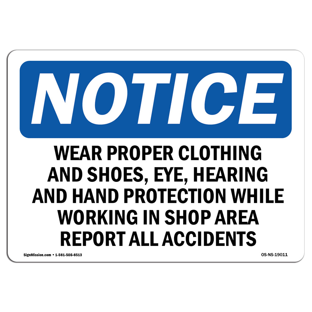 Wear Proper Clothing And Shoes, Eye, Hearing