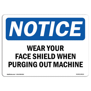 Wear Your Face Shield When Purging Out Machine