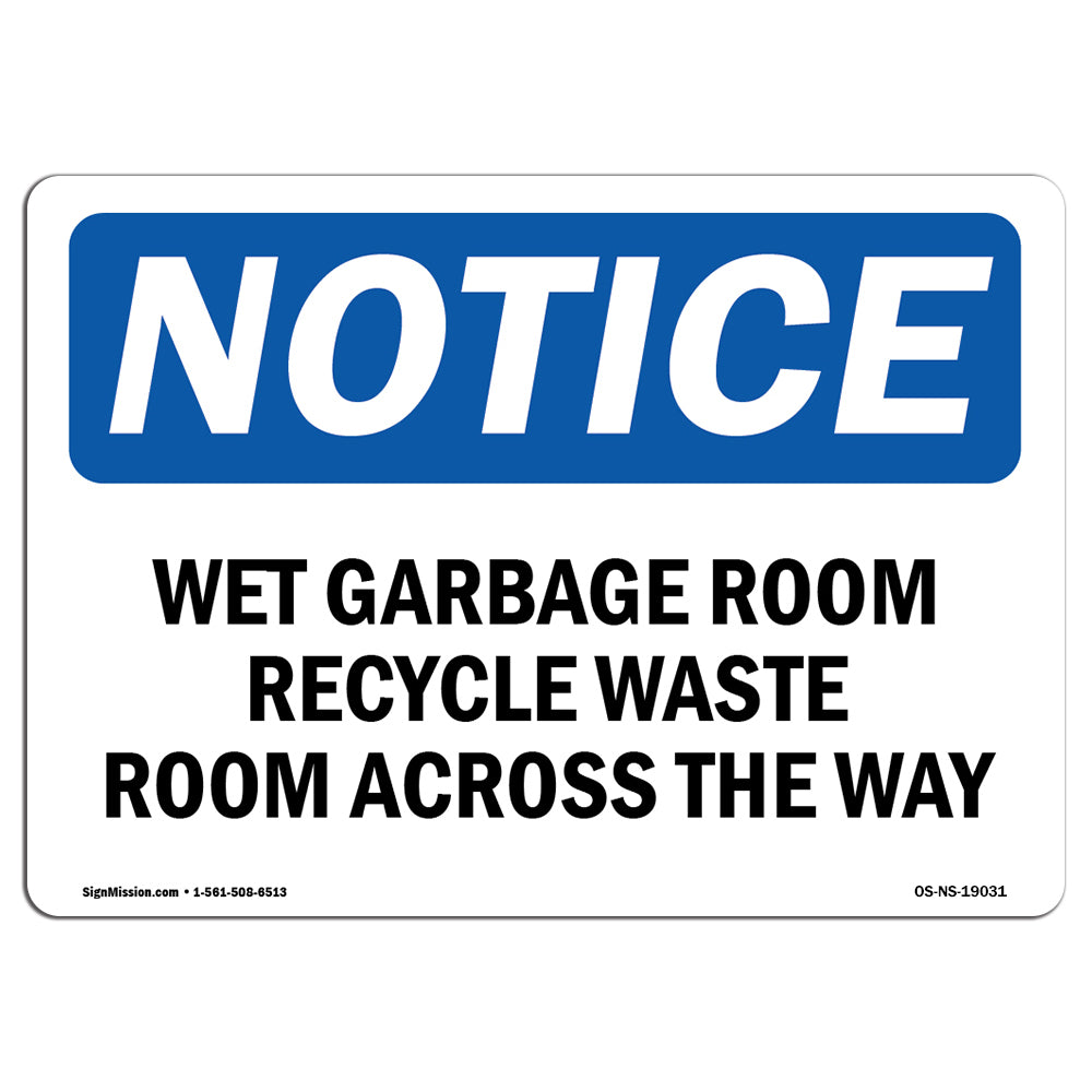 Wet Garbage Room Recyclable Waste Room Across