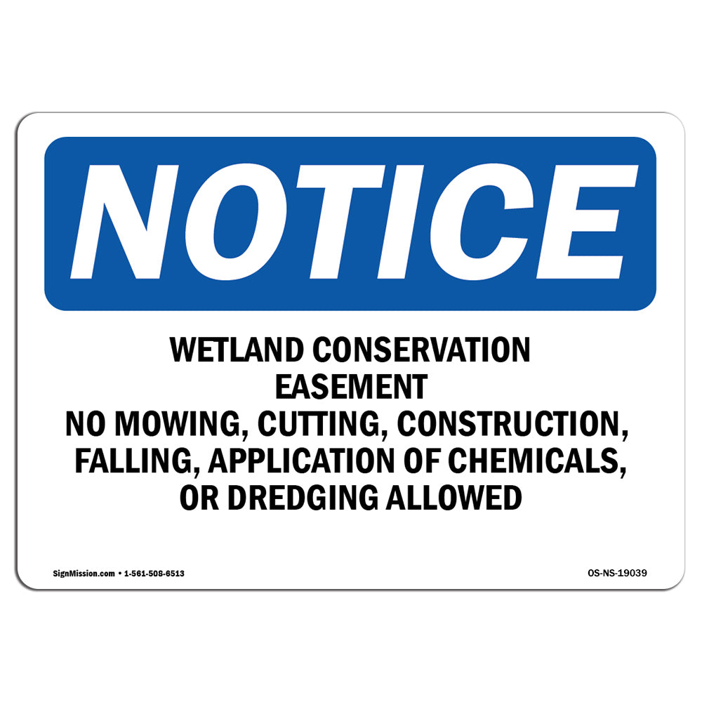 Wetland Conservation Easement No Mowing
