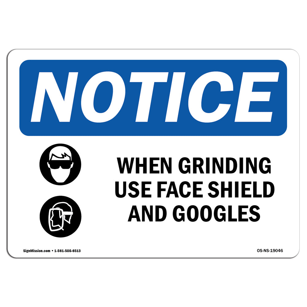 When Grinding Use Face Shield