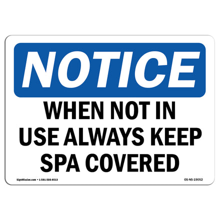 When Not In Use Always Keep Spa Covered