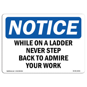 While On A Ladder Never Step Back To Admire