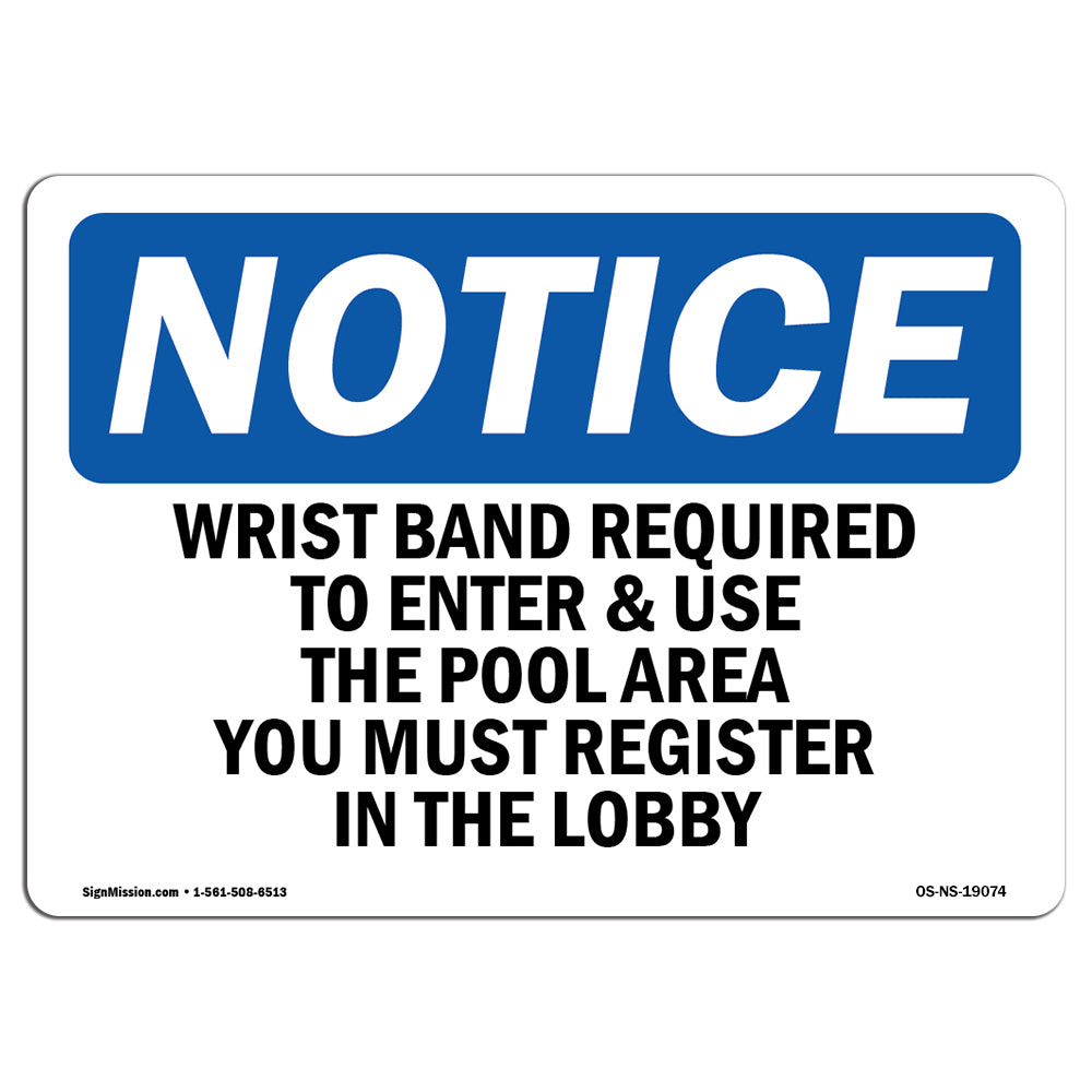 Wrist Band Required To Enter & Use The Pool