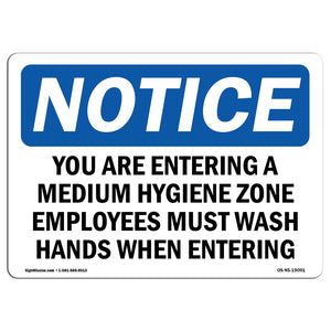 You Are Entering A Medium Hygiene Zone Employees