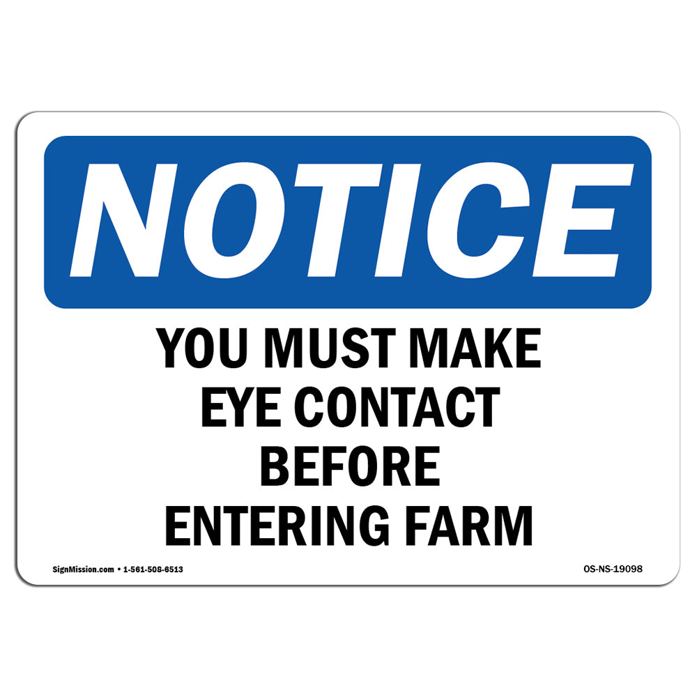 You Must Make Eye Contact Before Entering Farm