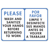 Please Wash And Sanitize