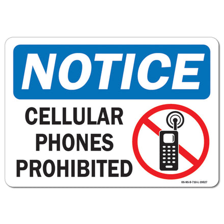 Cellular Phones Prohibited with Graphic