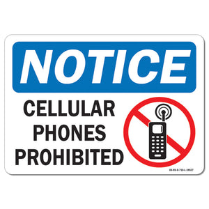 Cellular Phones Prohibited with Graphic