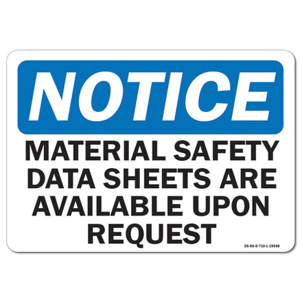 Material Safety Data Sheets Are Available Upon Request