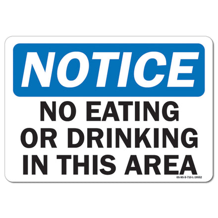 No Eating or Drinking in this Area