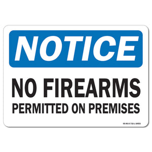 No Firearms Permitted On Premises