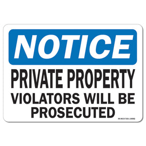 Private Property Violators Will Be Prosecuted