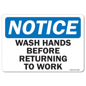 Wash Your Hands Sign With Symbol