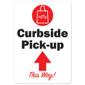 Curbside Pick-up This Way Up Arrow