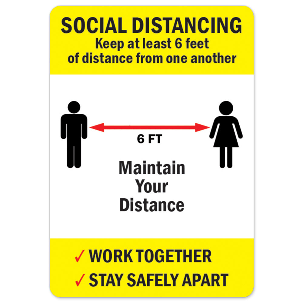Social Distancing Keep At Least 6 Feet Of Distance