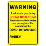 Warning Business Is Practicing Social Distancing