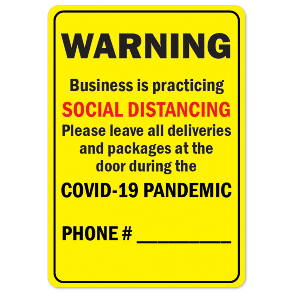 Warning Business Is Practicing Social Distancing