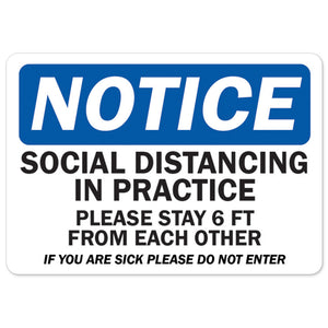 Notice Social Distancing In Practice