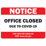 Notice Office Closed Due To COVID-19