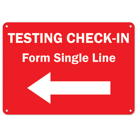 Testing Check-in Form Single Line Left Arrow